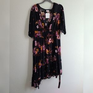 Isabel Maternity Black Floral Dress